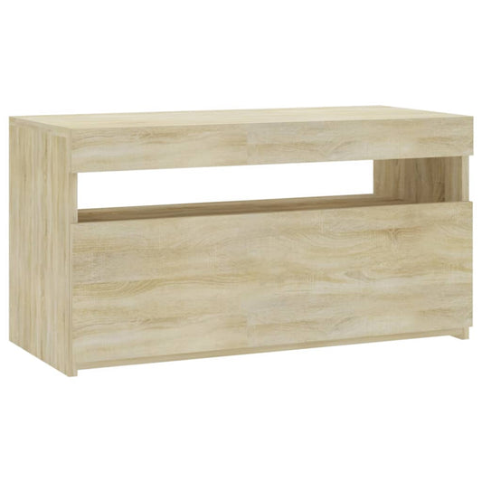 Tv Skříňka S Led Osvětlením Dub Sonoma 75 X 35 X 40 Cm