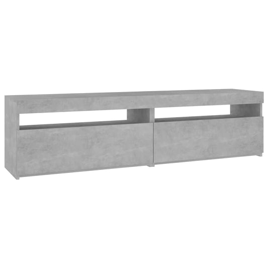 Tv Skříňky S Led Osvětlením 2 Ks Betonově Šedé 75 X 35 X 40 Cm