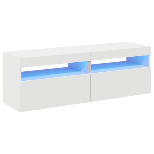 Tv Skříňky S Led Osvětlením 2 Ks Bílé 60 X 35 X 40 Cm
