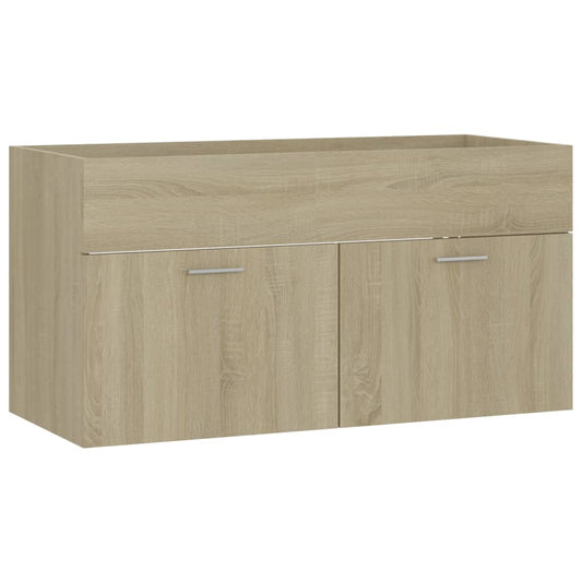 Skříňka Pod Umyvadlo Dub Sonoma 90X38,5X46 Cm Kompozitní Dřevo