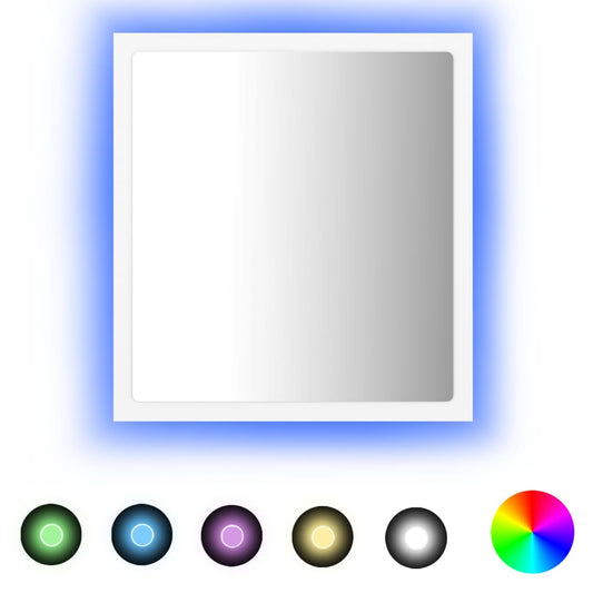 Led Koupelnové Zrcadlo Bílé 40 X 8,5 X 37 Cm Akrylové