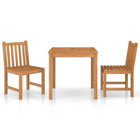 3Dílný Zahradní Jídelní Set Masivní Teakové Dřevo