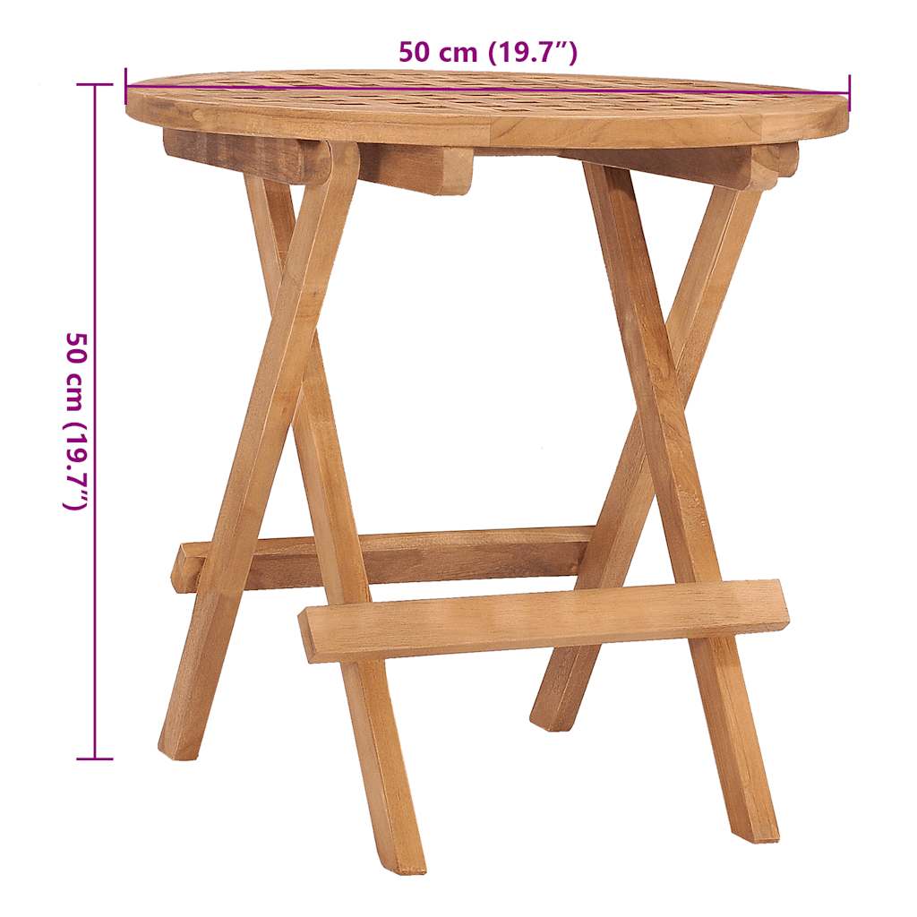 3Dílný Skládací Zahradní Jídelní Set S Poduškou Masivní Teak