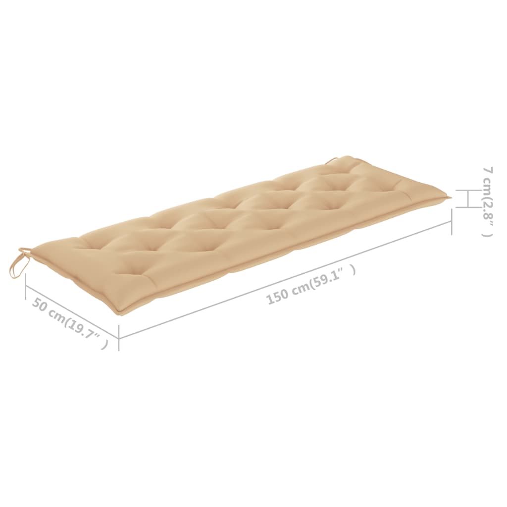 Stohovatelná Zahradní Lavice S Poduškou 159 Cm Masivní Teak