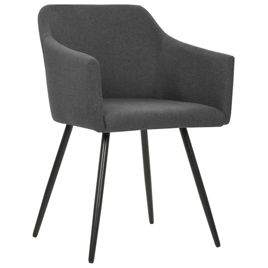 Otočné Jídelní Židle 6 Ks Tmavě Šedé Textil