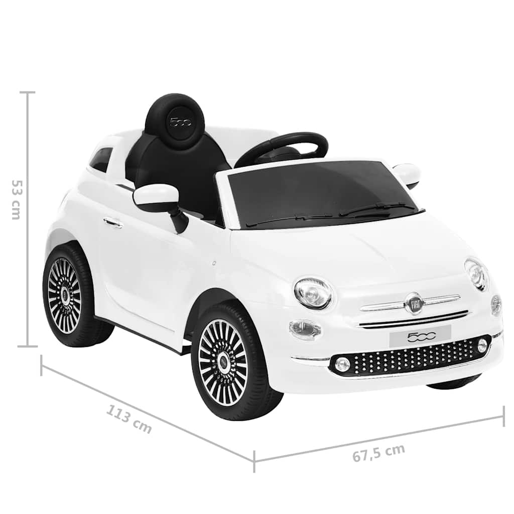 Dětské Elektrické Auto Fiat 500 Bílé