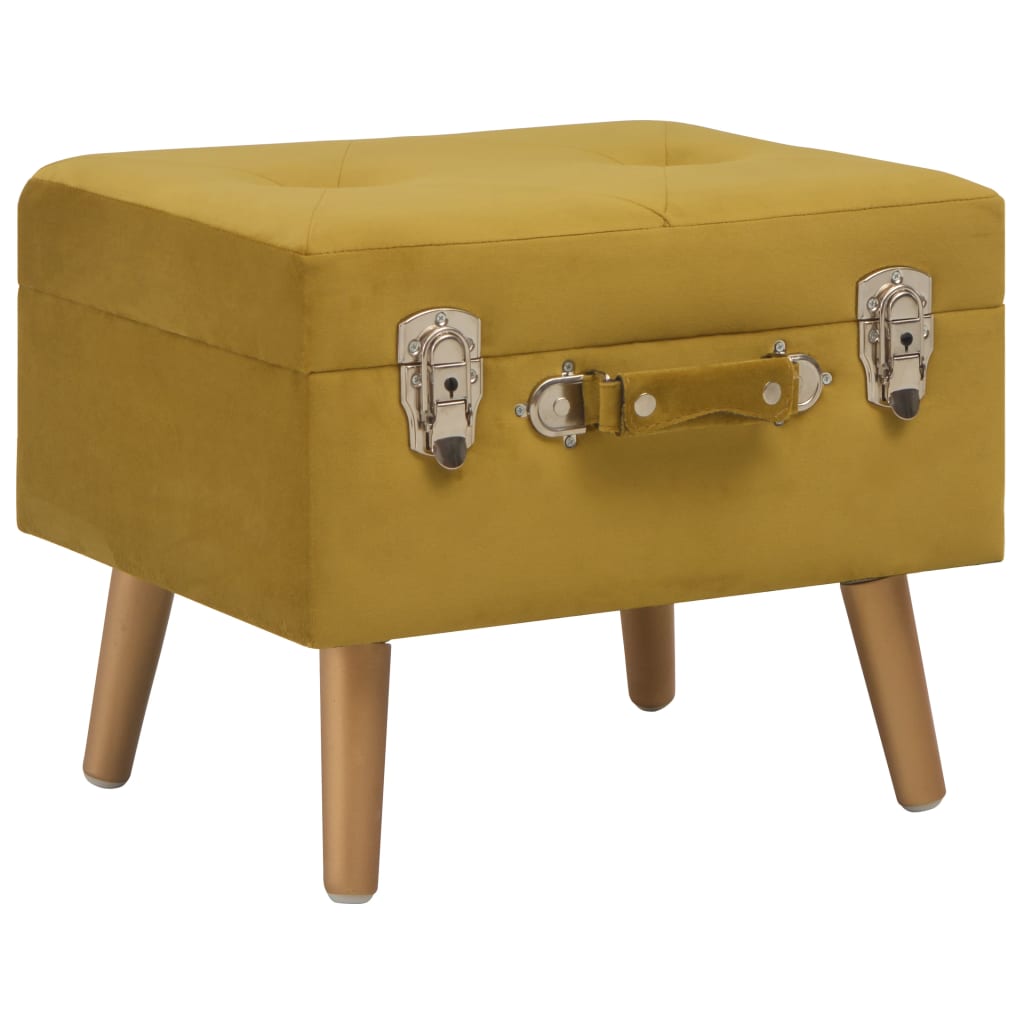 Stolička S Úložným Prostorem 40 Cm Šedá Samet