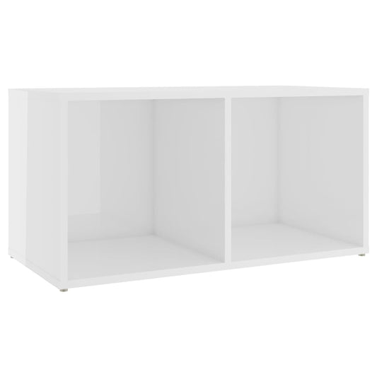 Tv Stolek Bílý Vysoký Lesk 72 X 35 X 36,5 Cm Kompozitní Dřevo