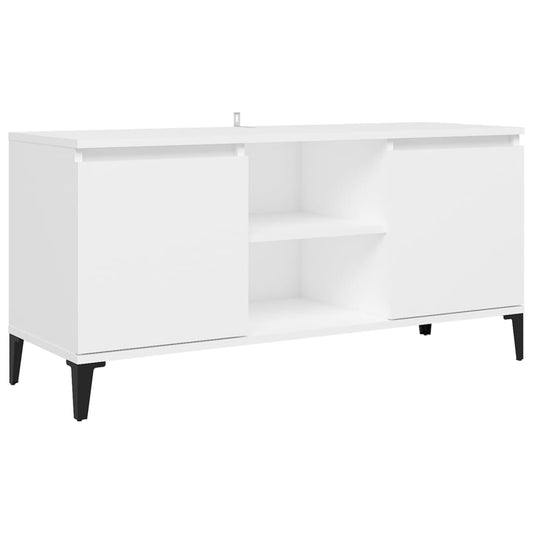 Tv Stolek S Kovovými Nohami Bílý 103,5 X 35 X 50 Cm