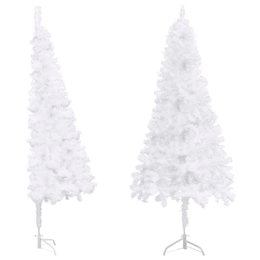 Rohový Umělý Vánoční Stromek Bílý 240 Cm Pvc