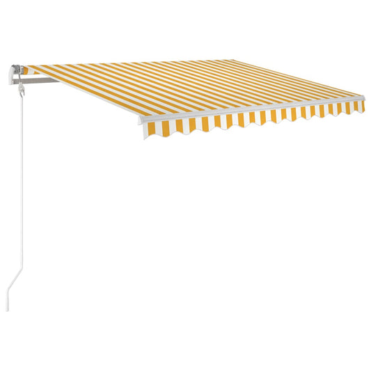 Automatická Markýza Led A Senzor Větru Žlutá/Bílá Žluto-Bílá