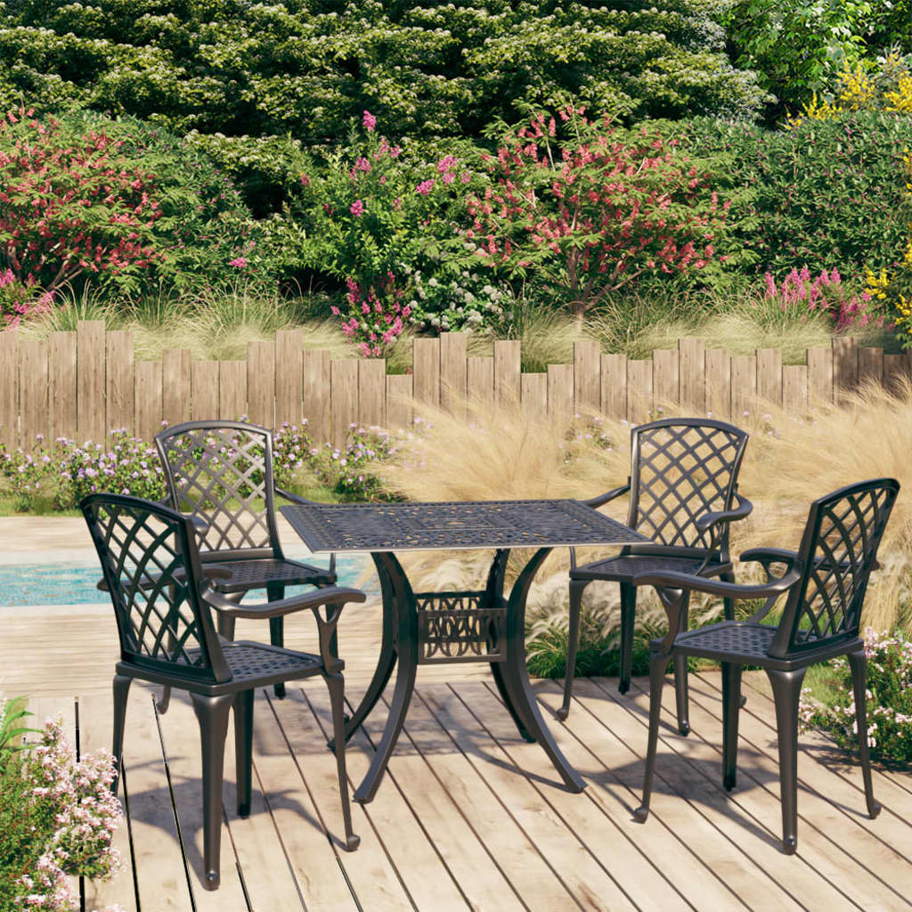 3Dílný Bistro Set Litý Hliník Bílý