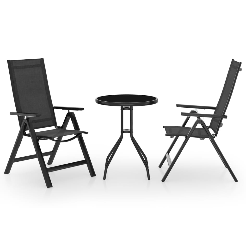 5Dílný Balkonový Set Černý A Antracitový