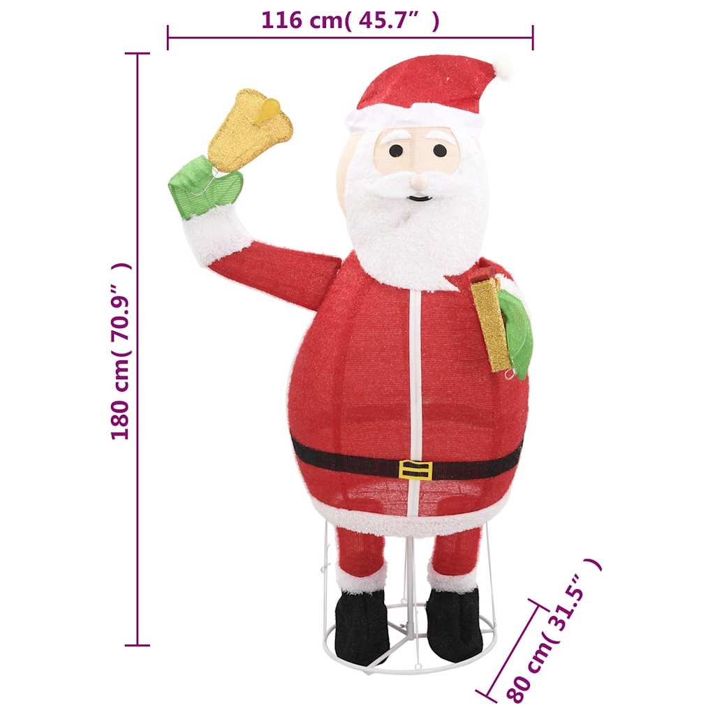 Dekorativní Vánoční Santa Claus S Led Luxusní Tkanina 180 Cm