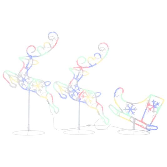 Akryloví Vánoční Létající Sobi A Sáně 260 X 21 X 87 Cm Barevní