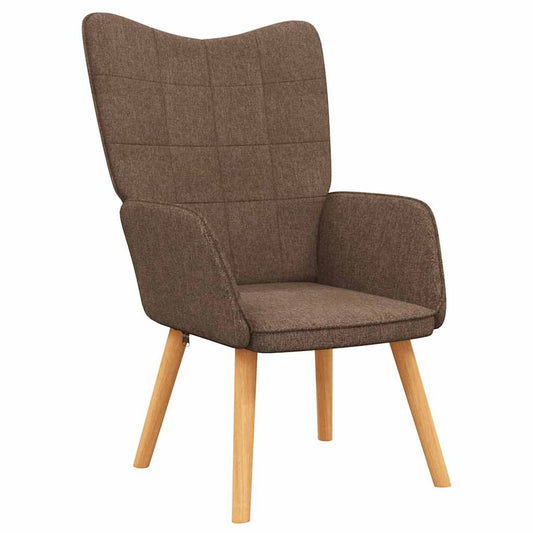 Relaxační Křeslo Hnědé Textil