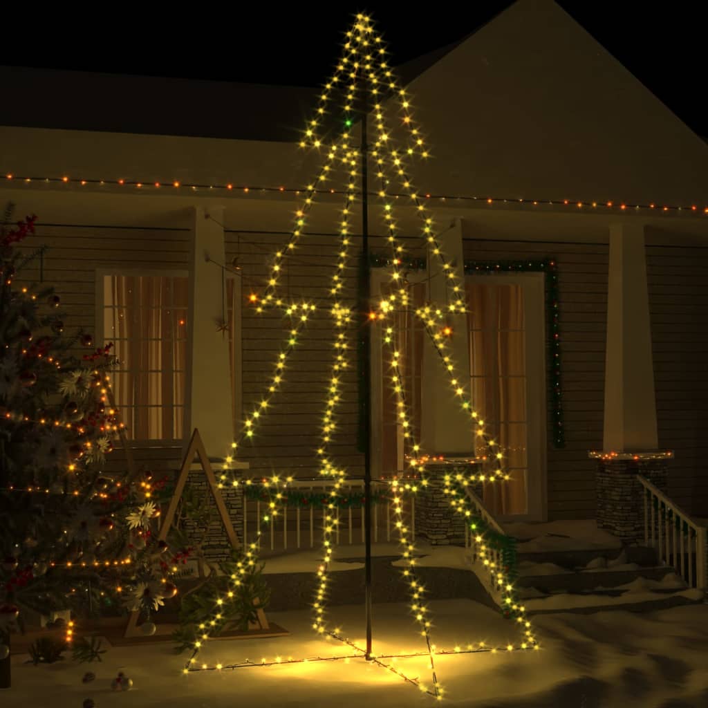 Vánoční Stromek Kužel 160 Led Diod Dovnitř I Ven 78 X 120 Cm