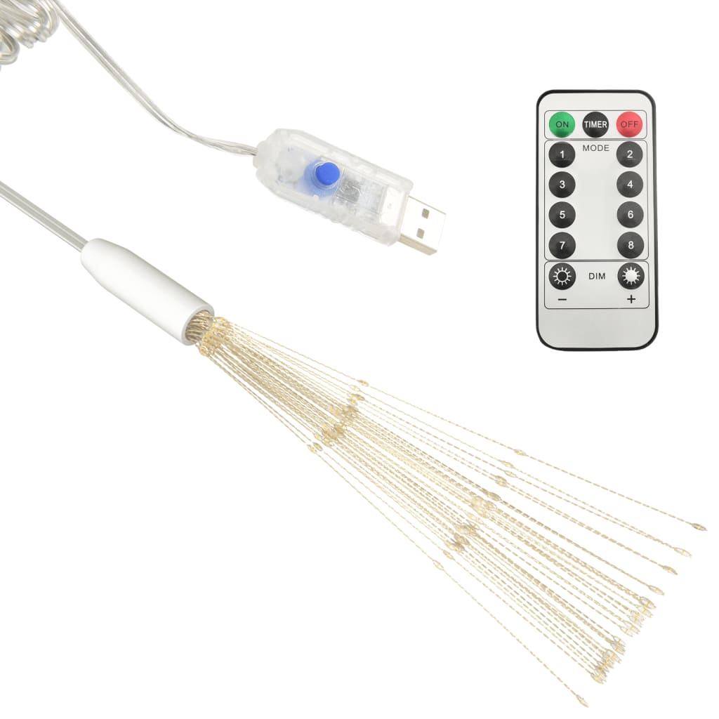 Venkovní Vánoční Ohňostroje 10 Ks Teplé Bílé 20 Cm 1 400 Led