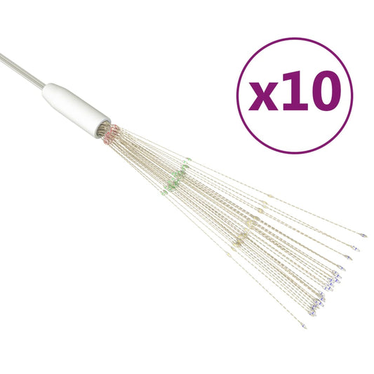 Venkovní Vánoční Ohňostroje 10 Ks Vícebarevné 20 Cm 1 400 Led
