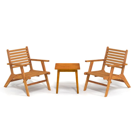 3Dílný Bistro Set Masivní Akáciové Dřevo