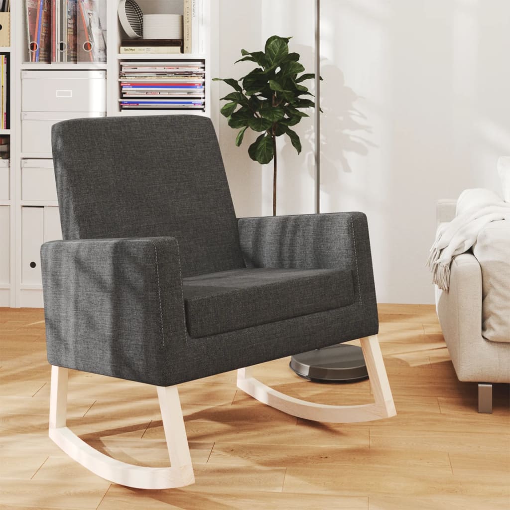 Houpací Křeslo Krémové Textil