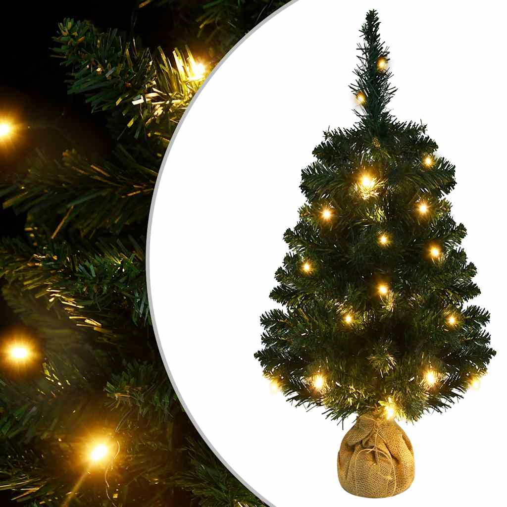 Vánoční Stromek S Led Osvětlením A Stojanem Zelený 60 Cm Pvc