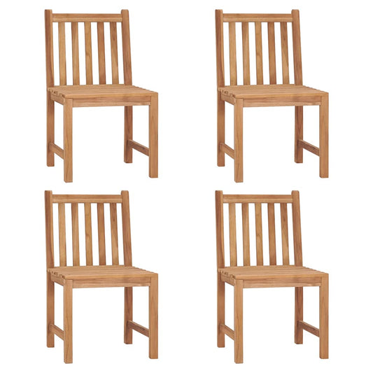 Zahradní Židle 4 Ks S Poduškami Masivní Teak