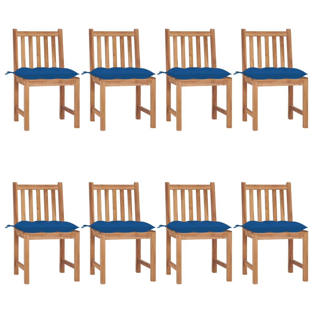 Zahradní Židle 6 Ks S Poduškami Masivní Teak