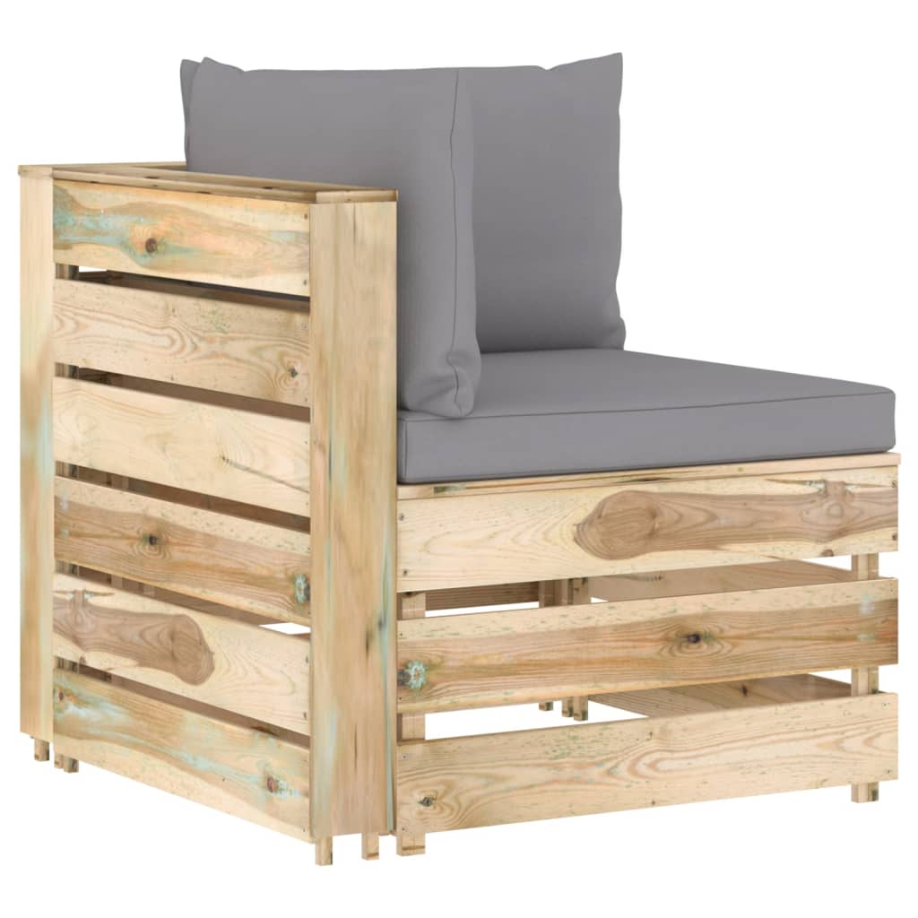 Dílčí S Poduškami Zeleně Impregnované Dřevo