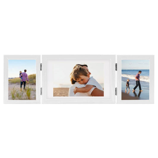 Třídílný Fotorámeček Bílý + 2 X (13 X 18 Cm)