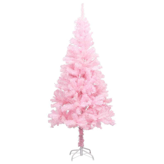 Umělý Vánoční Stromek S Led A Sadou Koulí Růžový 180 Cm Pvc