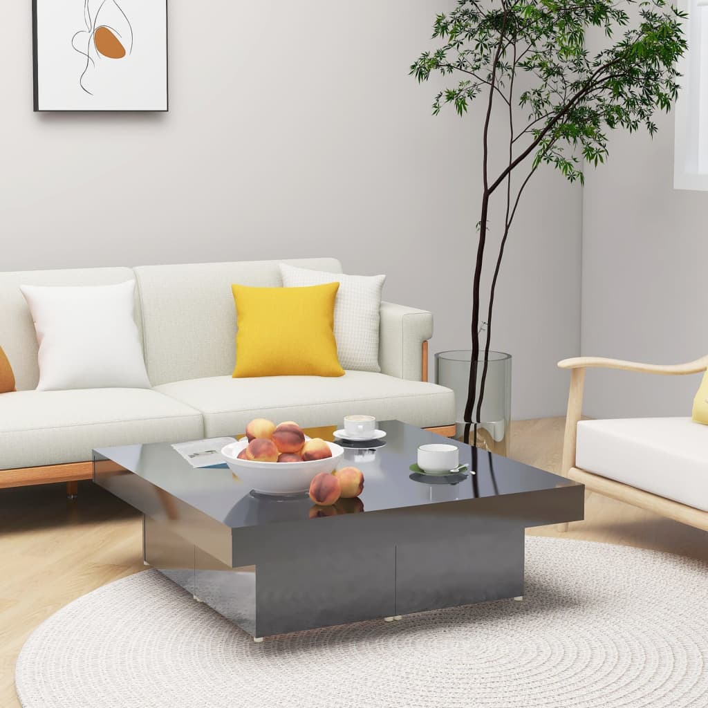 Konferenční Stolek Betonově Šedý 90X90X28 Cm Kompozitní Dřevo
