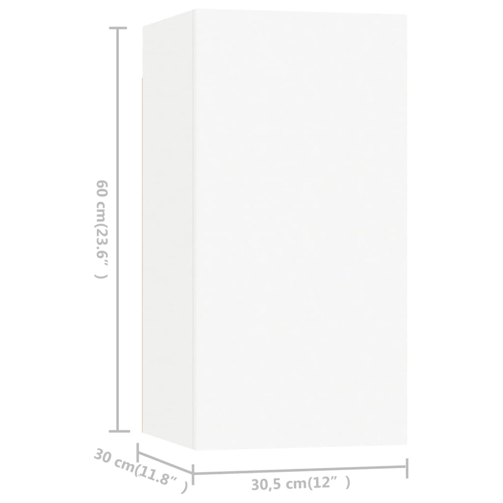Tv Skříňky 7 Ks Bílé 30,5 X 30 X 60 Cm Kompozitní Dřevo