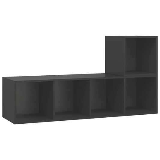 2Dílný Set Tv Skříněk Šedý Kompozitní Dřevo