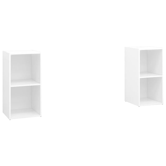 Tv Skříňky 2 Ks Bílé 72 X 35 X 36,5 Cm Kompozitní Dřevo