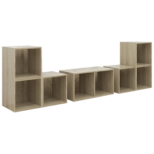 6Dílný Set Tv Skříněk Kompozitní Dřevo