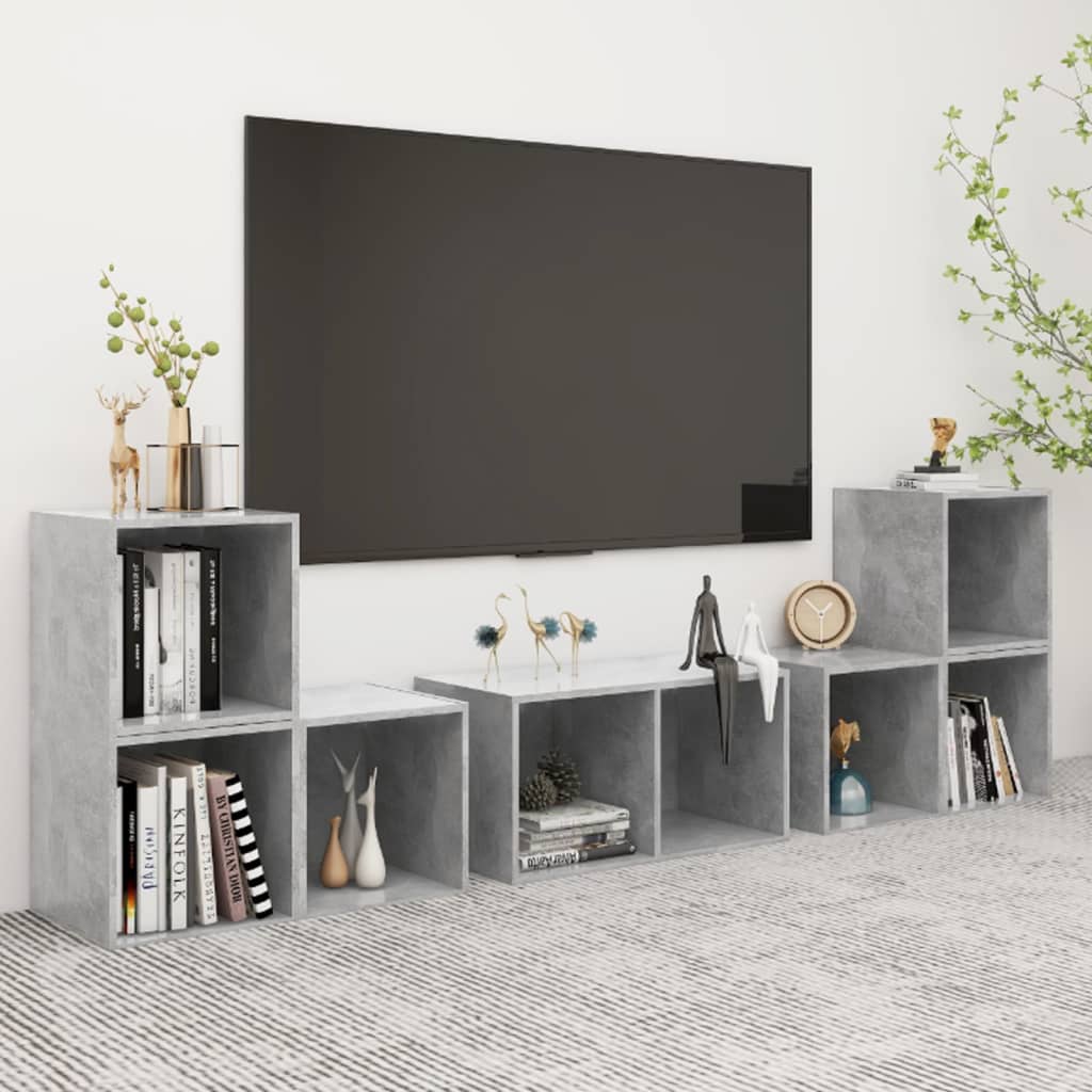 6Dílný Set Tv Skříněk Kompozitní Dřevo