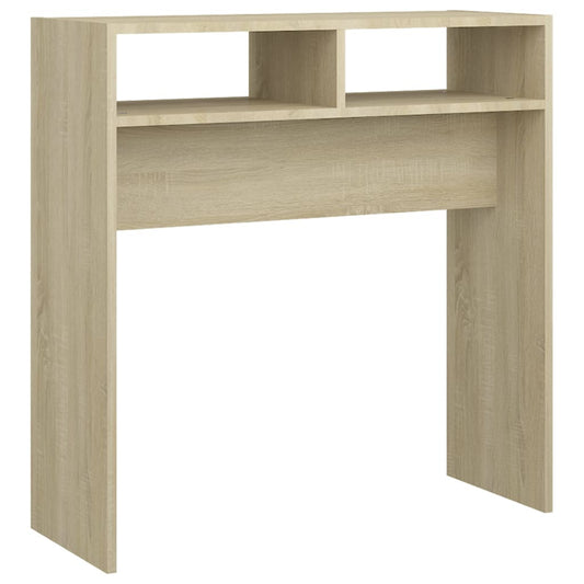 Konzolový Stolek Dub Sonoma 78 X 30 X 80 Cm Kompozitní Dřevo