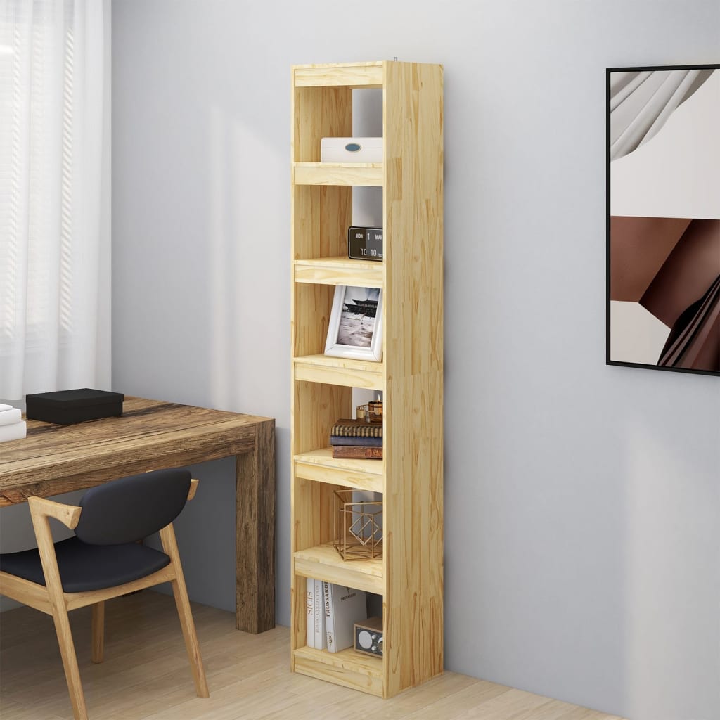 Knihovna 40 X 30 X 71,5 Cm Masivní Borovice Přírodní