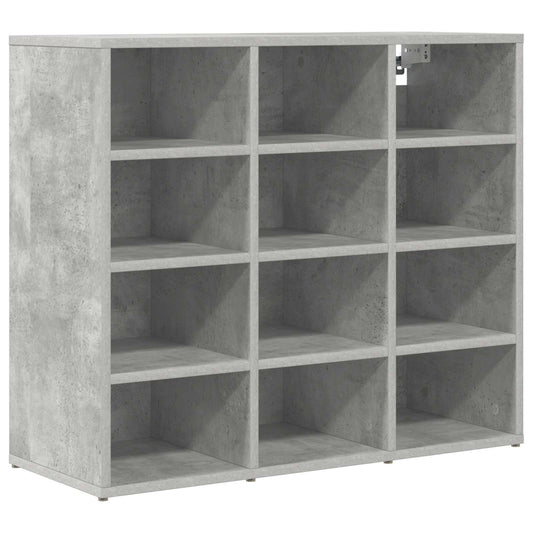 Skříň Na Obuv 77,5 X 30 X 67 Cm Kompozitní Dřevo Betonová Šedá