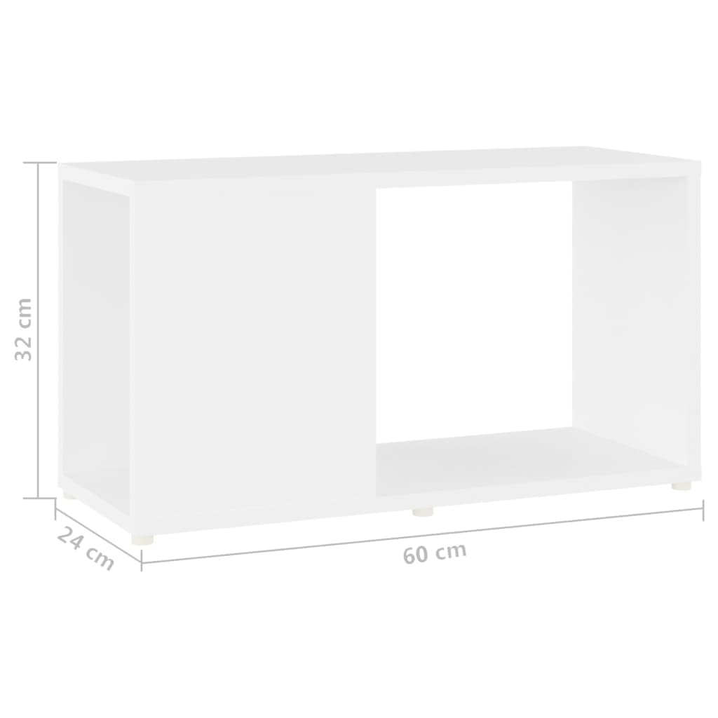 Tv Skříňka Bílá 60 X 24 X 32 Cm Dřevotříska