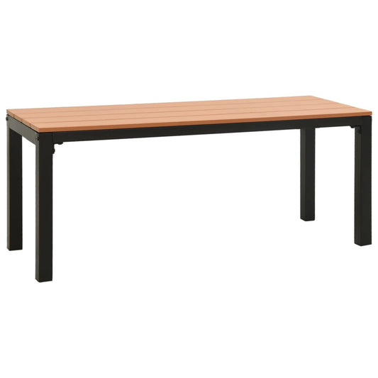 Zahradní Lavice 110 Cm Ocel A Wpc Hnědá A Černá