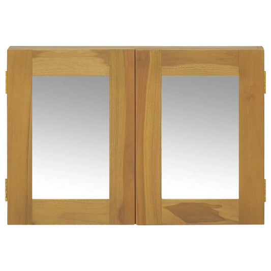 Zrcadlová Skříňka 60 X 10 X 40 Cm Masivní Teakové Dřevo