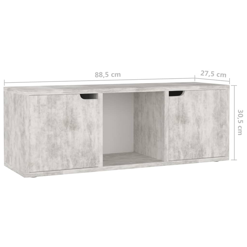 Tv Skříňka Betonově Šedá 88,5 X 27,5 X 30,5 Cm Kompozitní Dřevo