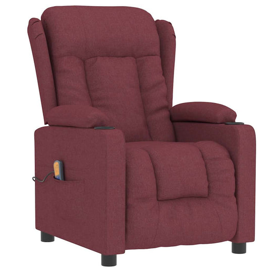 Masážní Křeslo Vínové Textil