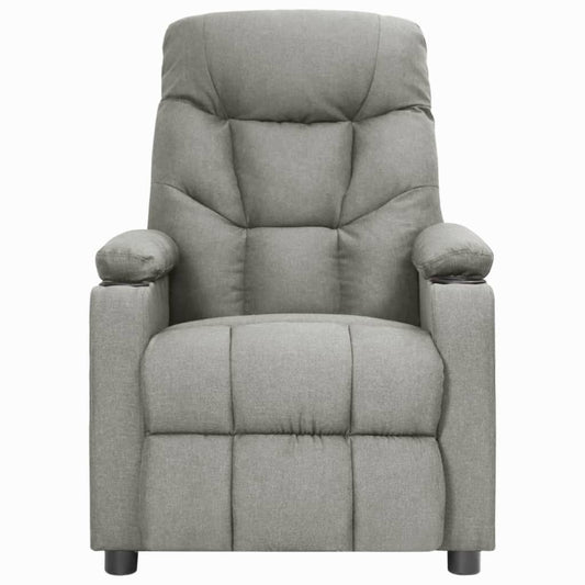 Polohovací Křeslo Světle Šedé Textil