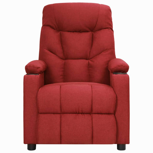 Polohovací Křeslo Vínové Textil