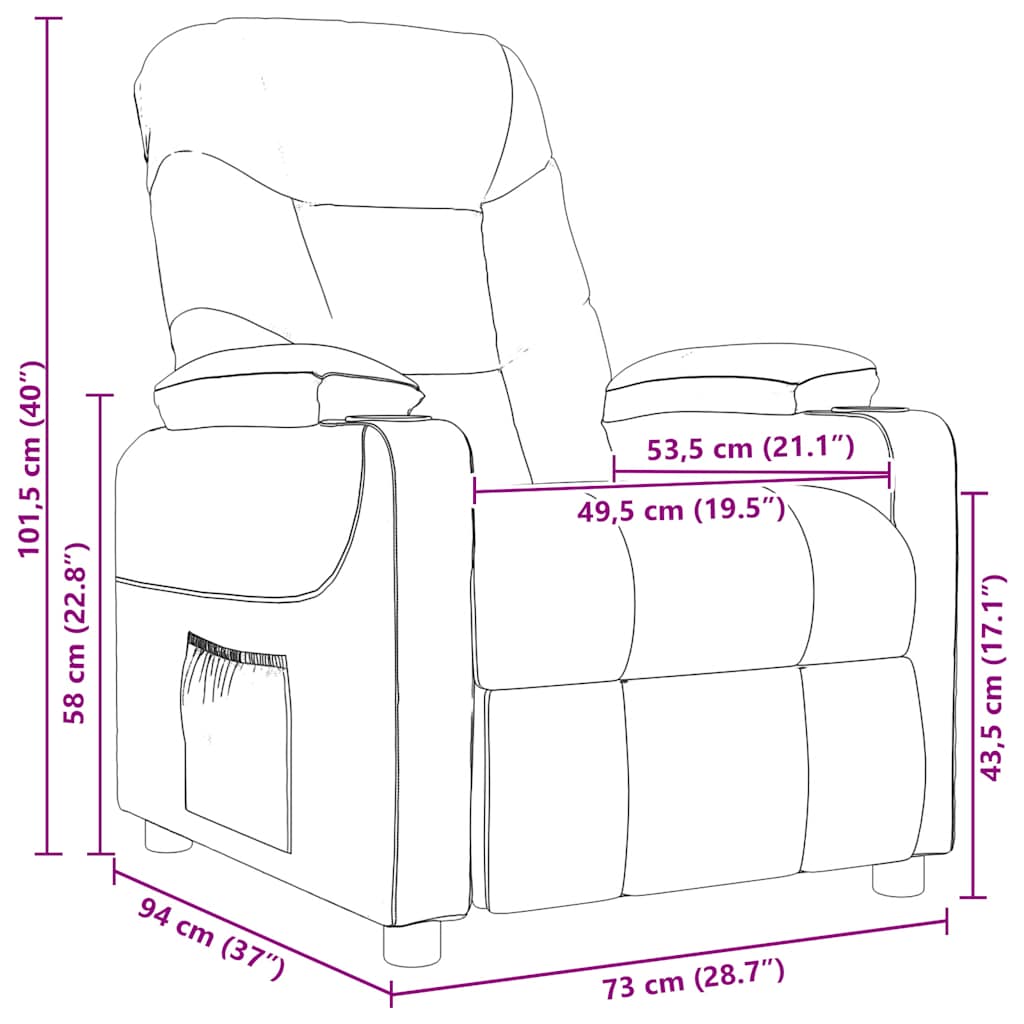 Masážní Křeslo Světle Šedé Textil