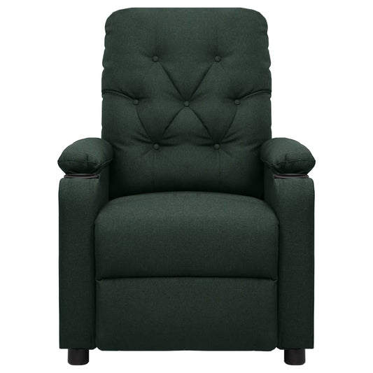 Masážní Křeslo Tmavě Zelené Textil