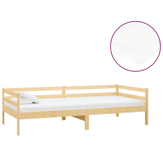Válenda S Matrací 90 X 200 Cm Masivní Borové Dřevo
